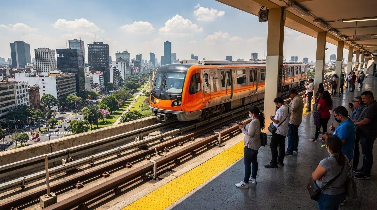 Se déplacer à Mexico : métro, Metrobús, Uber et à pied — Guide des transports à Mexico 2026 : métro à 12 lignes (5 MXN), Metrobús, Uber/D